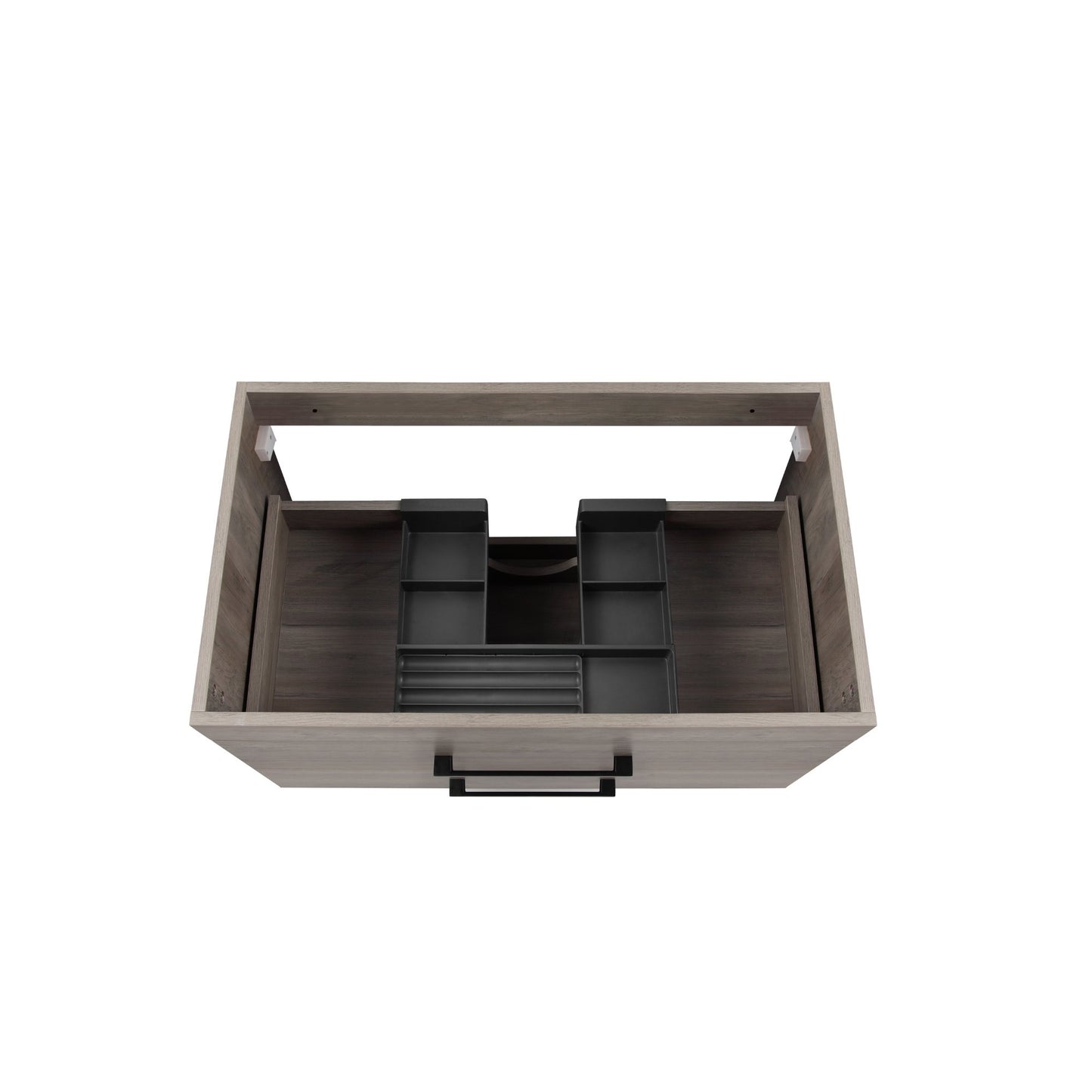 32" Wall-Mounted Bathroom Vanity – Gray Wood Grain